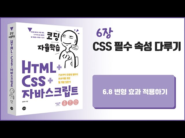 [코딩 자율학습 HTML + CSS + 자바스크립트] 6장 CSS 필수 속성 다루기 - 8