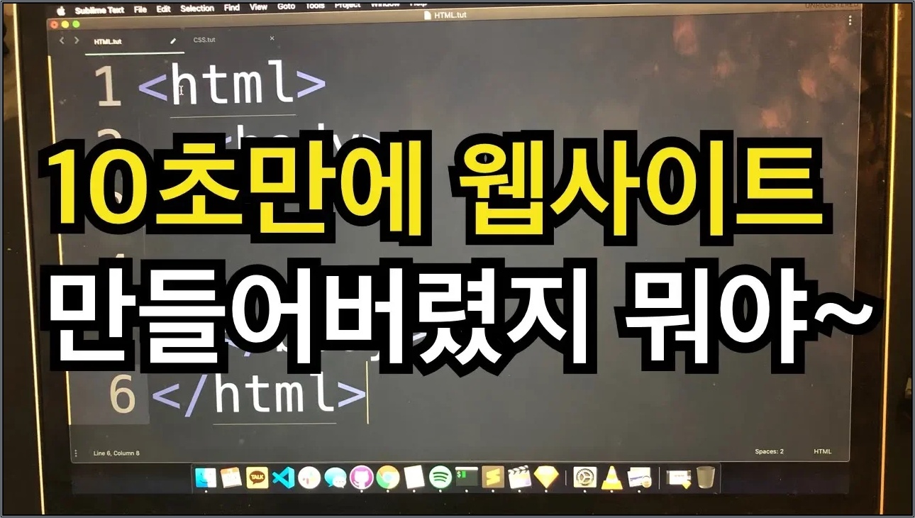웹사이트 10초만에 만들기 (10분 걸려도 책임은 안 짐) - HTML / CSS 배우기