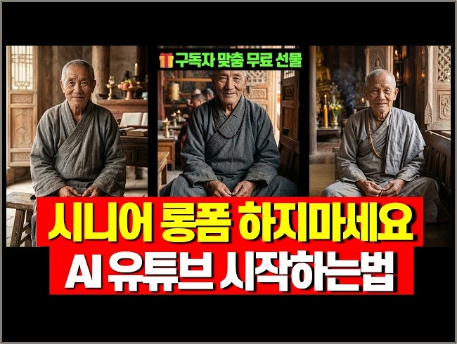 [무료선물] 유튜브 시니어 타깃 지금 해외에서는 이 주제가 난리입니다! 왕초보 맞춤 실습 방법 제공!