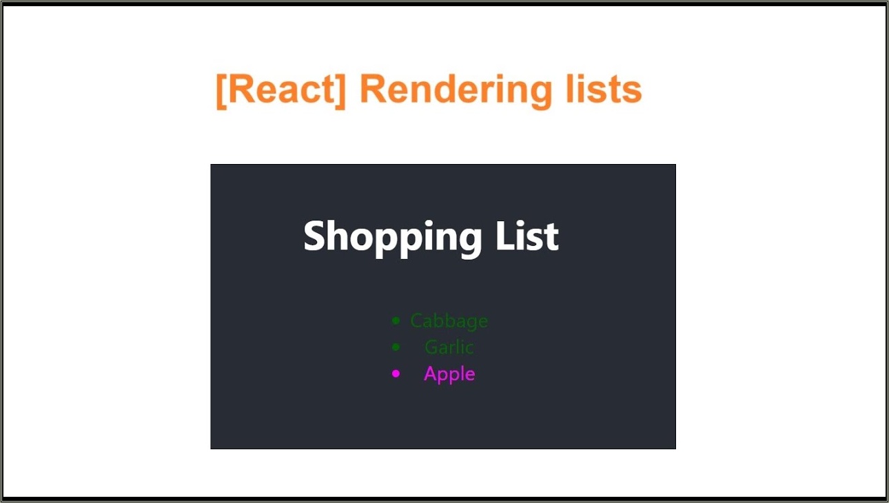 [React] Rendering lists [두원공과대학교 인공지능과 김동일교수] 25.4