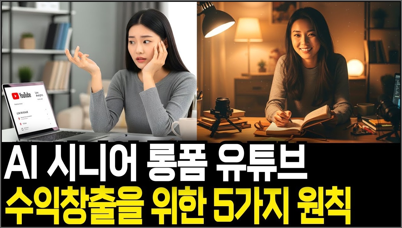 AI 시니어 롱폼 유튜브, 수익창출을 위한 5가지 원칙(이렇게 안하면 실패합니다.)
