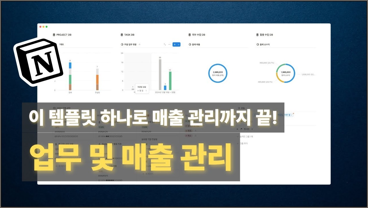 🏦 매출 관리부터 자동화까지! 완벽한 노션 템플릿 공개