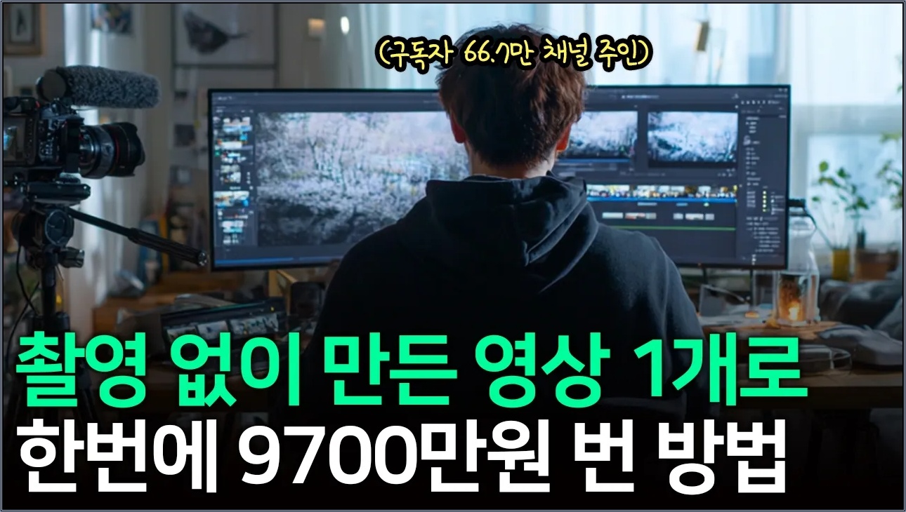 얼굴 없는 영상 단 1개로 9700만원 번 방법 | 얼굴 공개 안하고 구독자 67만 달성했어요
