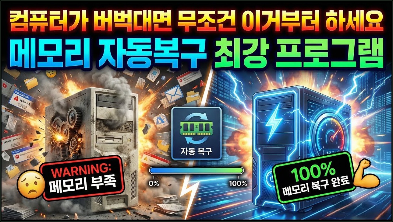 윈도우11 메모리 최적화 프로그램 추천, 속도 2배 빨라지는 필수 설치 프로그램