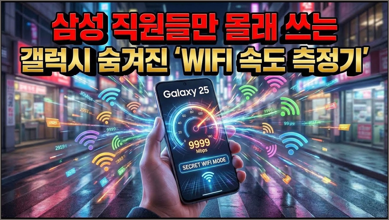 삼성 직원들만 몰래 쓰는 갤럭시 숨겨진 WIFI 속도 측정 기능
