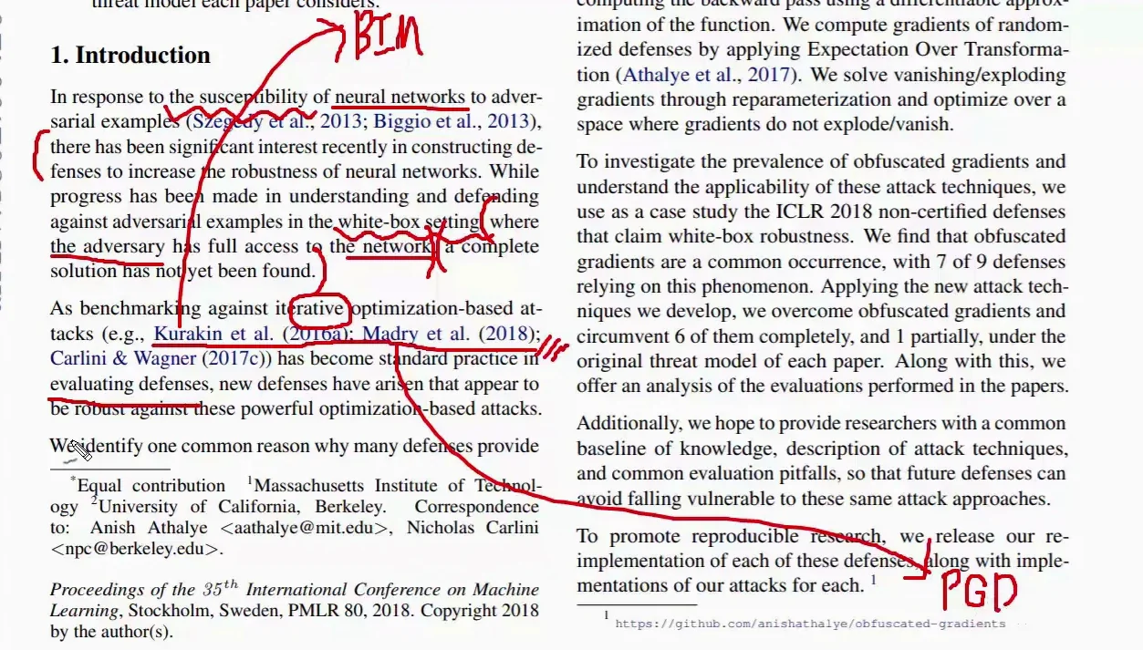 [꼼꼼한 논문 리뷰] Obfuscated Gradients Give a False Sense of Security [ICML 2018] (인공지능 보안)