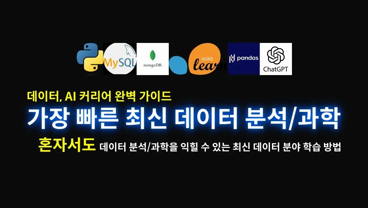 데이터, AI 커리어 + 최신 데이터 전과정 공부순서 완벽 가이드 (혼자서도 익힐 수 있는 데이터 분석가, 데이터 과학자도 가능한 최신 데이터 분석/과학 로드맵)