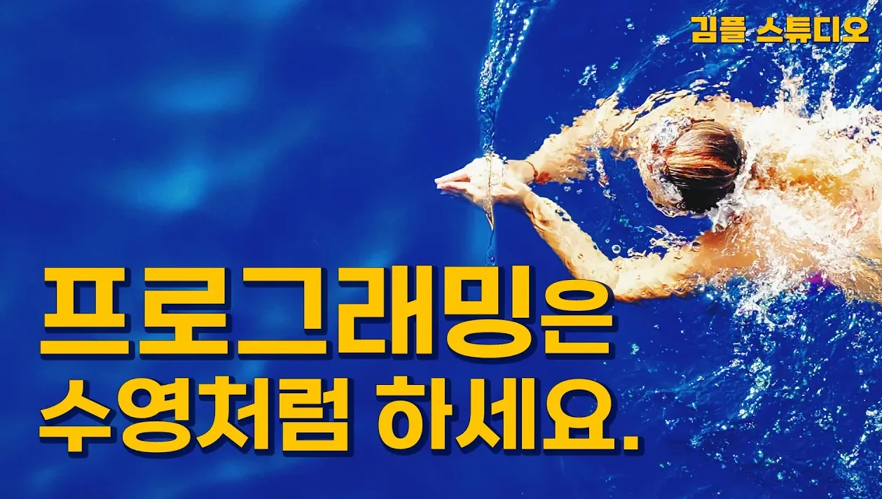 프로그래밍 공부는 수영처럼 해야합니다.