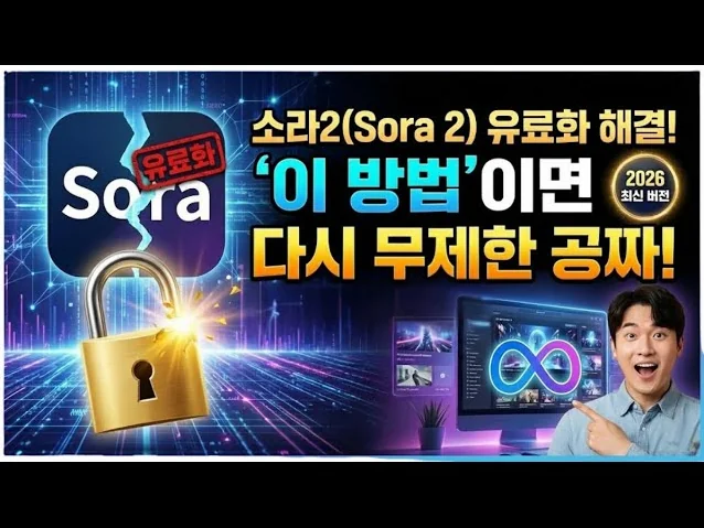[Sora 2 무료] 유료화 뚫었다! 소라2 무제한 사용법 & 꿀팁 총정리 (2026 최신)