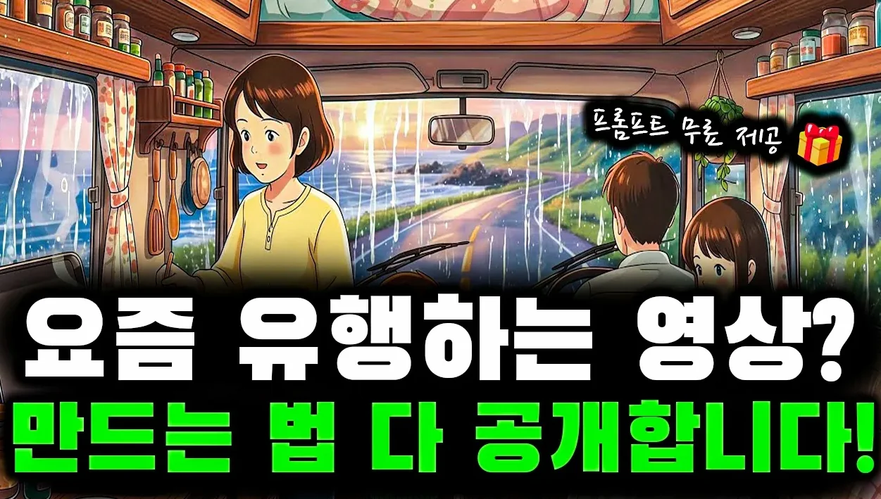 빗소리, 유리 ASMR은 이제 끝났습니다. 요즘 터지는 'AI 지브리 ASMR 영상’ 무료로 쉽게 만드는 법