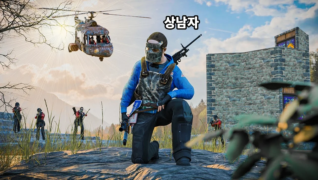 와 미친 ㅋㅋㅋㅋ 헬기 타고 날아다니는 “30명” 팀 클랜한테 시비 건 상남자의 최후 RUST SOLO