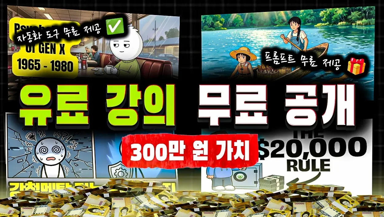 요즘 300만원에 팔리는 유료 강의? 그냥 무료로 공개하겠습니다! | 경제학, 심리학, 지브리 ASMR, 해부학, 차 복원 영상 만드는 방법