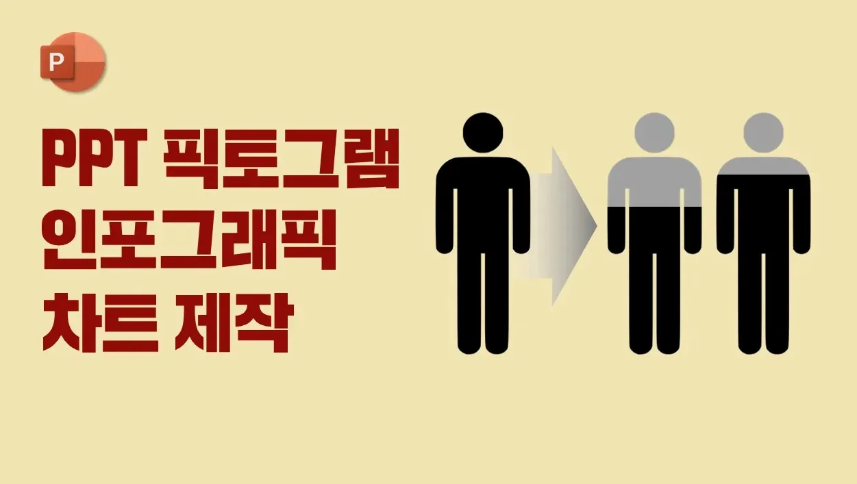 PPT의 이미지 자르기 기능으로 픽토그램 차트 만들기(튜토리얼) #powerpoint