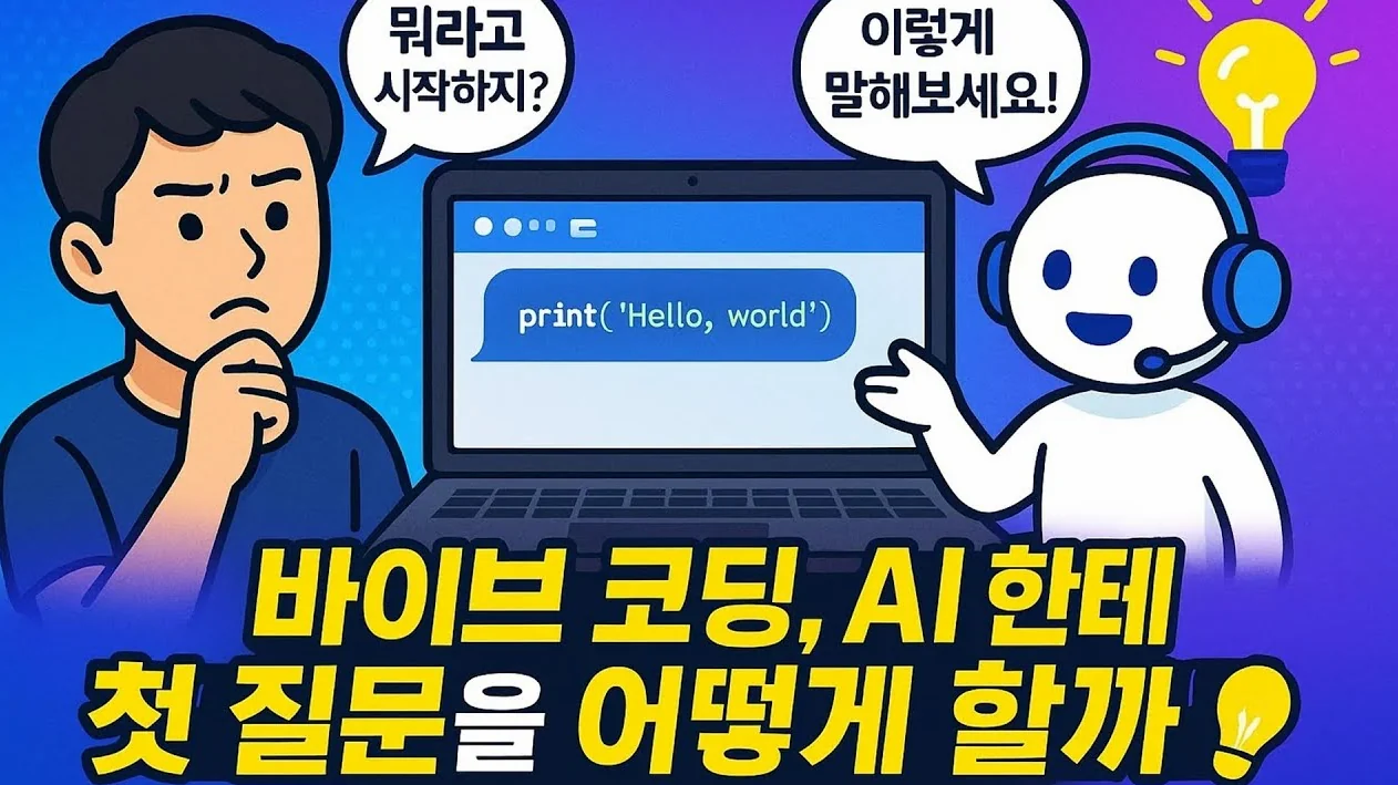 바이브 코딩, AI한테 첫 질문 어떻게 할까?
