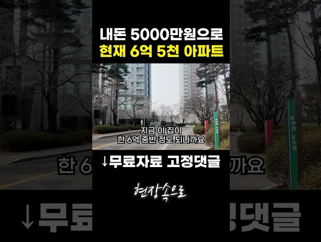 내돈 5000만원으로 현재 6억 5천 아파트