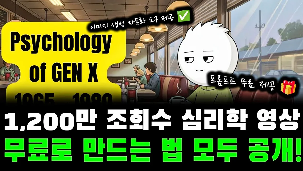 심리학 롱폼 영상 하나 만드는데 시간과 비용이 너무 많이 든다구요? 걱정하지 마세요! 100% 무료로 자동화해서 만들 수 있는 방법을 가져왔습니다