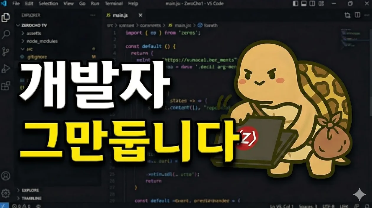 2026년에는 개발자 그만둡니다... 제로초TV AI/개발/IT 뉴스는 계속 올라갑니다.
