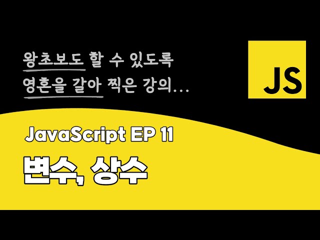 자바스크립트 강의 EP_11 | 변수, 상수 | ES6+ 최신 문법 | DOM API | BOM API