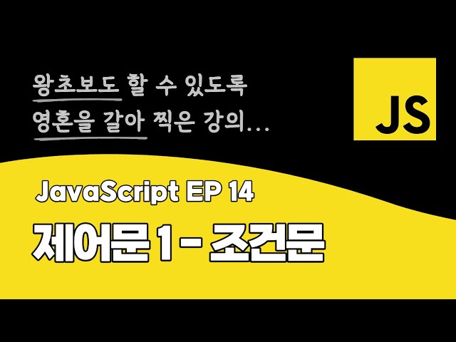 자바스크립트 강의 EP_14 | 조건문 | ES6+ 최신 문법 | DOM API | BOM API