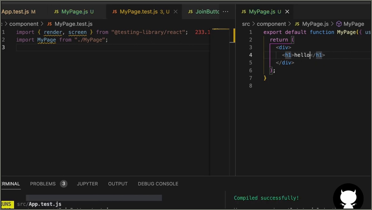 React Testing Library #3 요소를 찾는 쿼리 getBy~ Queries - 주요 장면 1