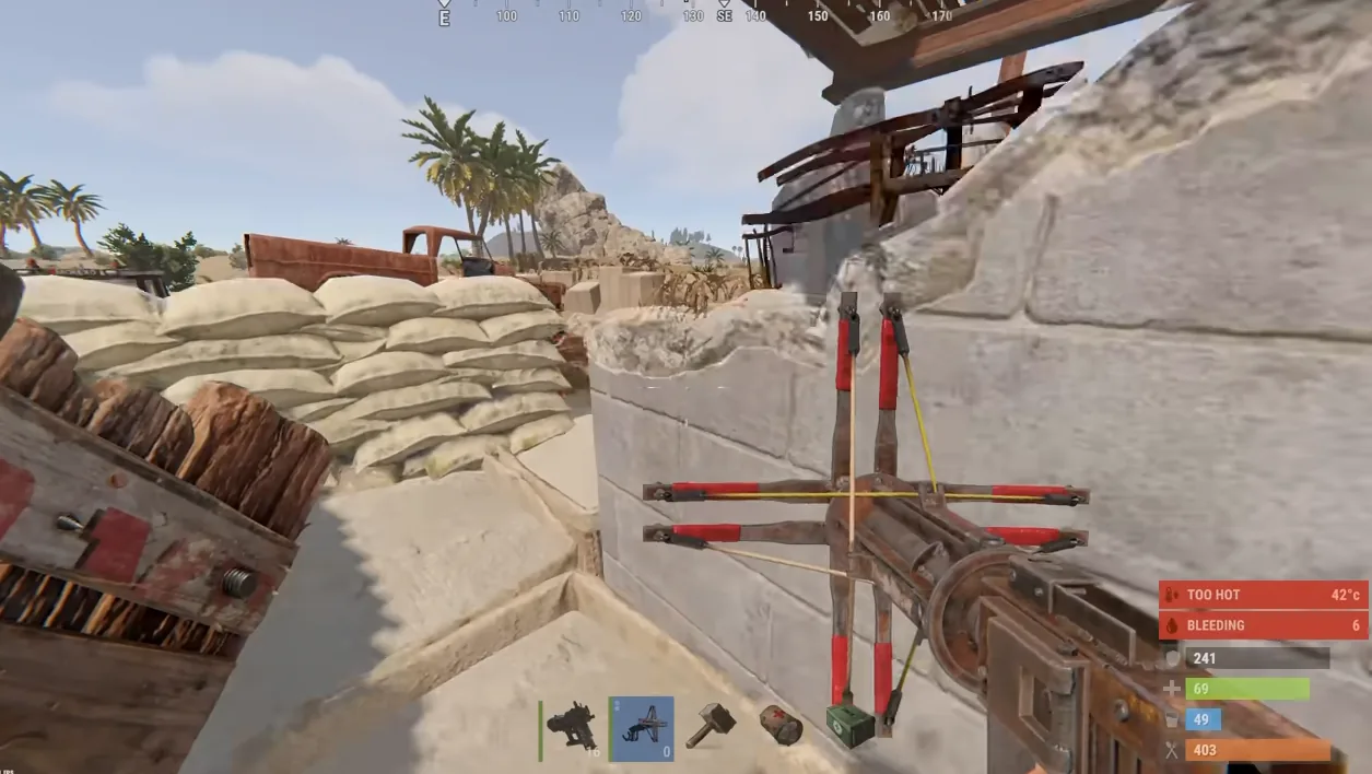 모든 것이 초기화된 서버 시작해서 사막 오아시스 점령하고 집 짓고 살아남기 RUST DEFENCE - 주요 포인트 1 - 러스트