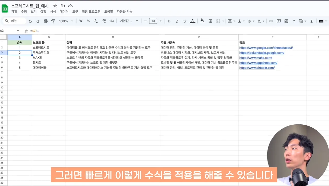 바로 써먹는 스프레드시트 꿀팁 13개! 업무 효율 200% 오른다 - 현장 스냅 1 - 스프레드시트단축키