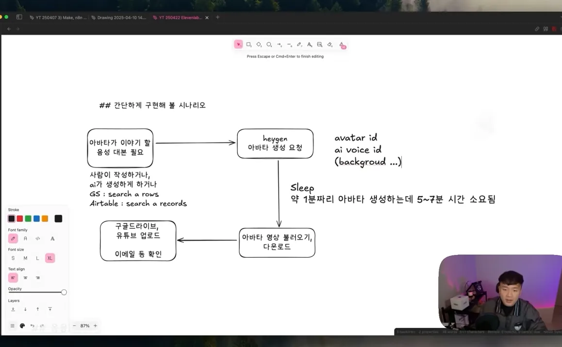 '더 이상 카메라 앞에 서지 않는다' 일레븐랩스 + 헤이젠 + Make.com으로 '아바타 공장'이 탄생했다.. 이 기술은 언젠가 곧 크리에이터의 필수 기술이 됩니다 ⚠️🚨💀 - 핵심 장면 2 - 일레븐랩스