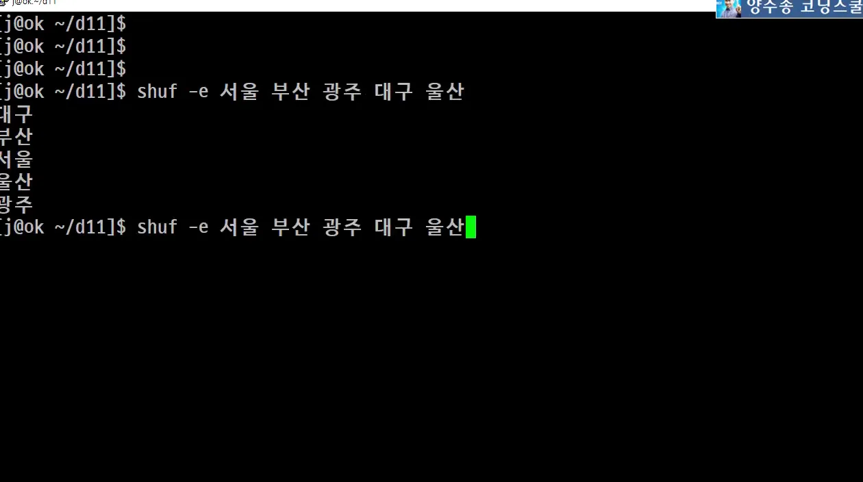 리눅스 기초 명령어 100 :: uniq, shuf 리눅스 마스터 대비 - 현장 스냅 3 - 리눅스