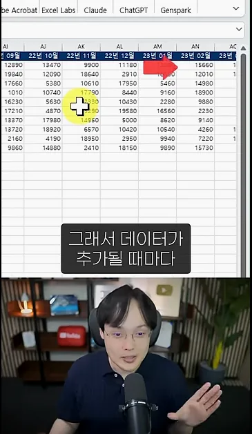 옆으로 끝없이 길어진 엑셀 표, 5초 만에 해결하는 법⚡(ft. 파워쿼리) #shorts - 현장 스냅 1 - 엑셀