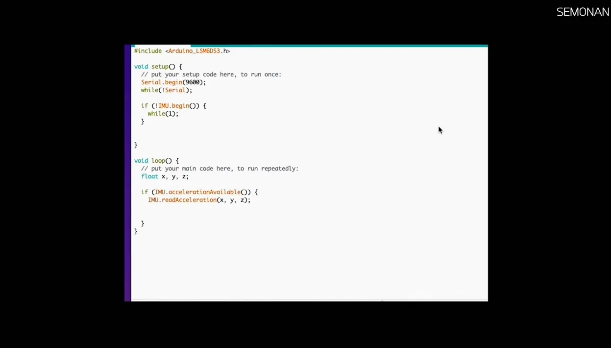 가속도 센서 사용방법 | Nano33 IOT | Embedded SW {no.59} - 주요 포인트 3 - 가속도센서
