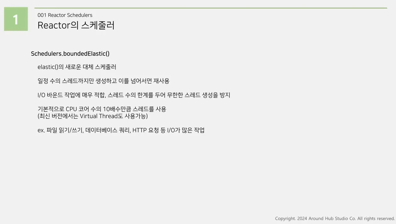 Reactor Schedulers, SubscribeOn, PublishOn 이론편 [ 스프링 웹플럭스 (Spring WebFlux) ] - 현장 스냅 1 - 스프링웹플럭스